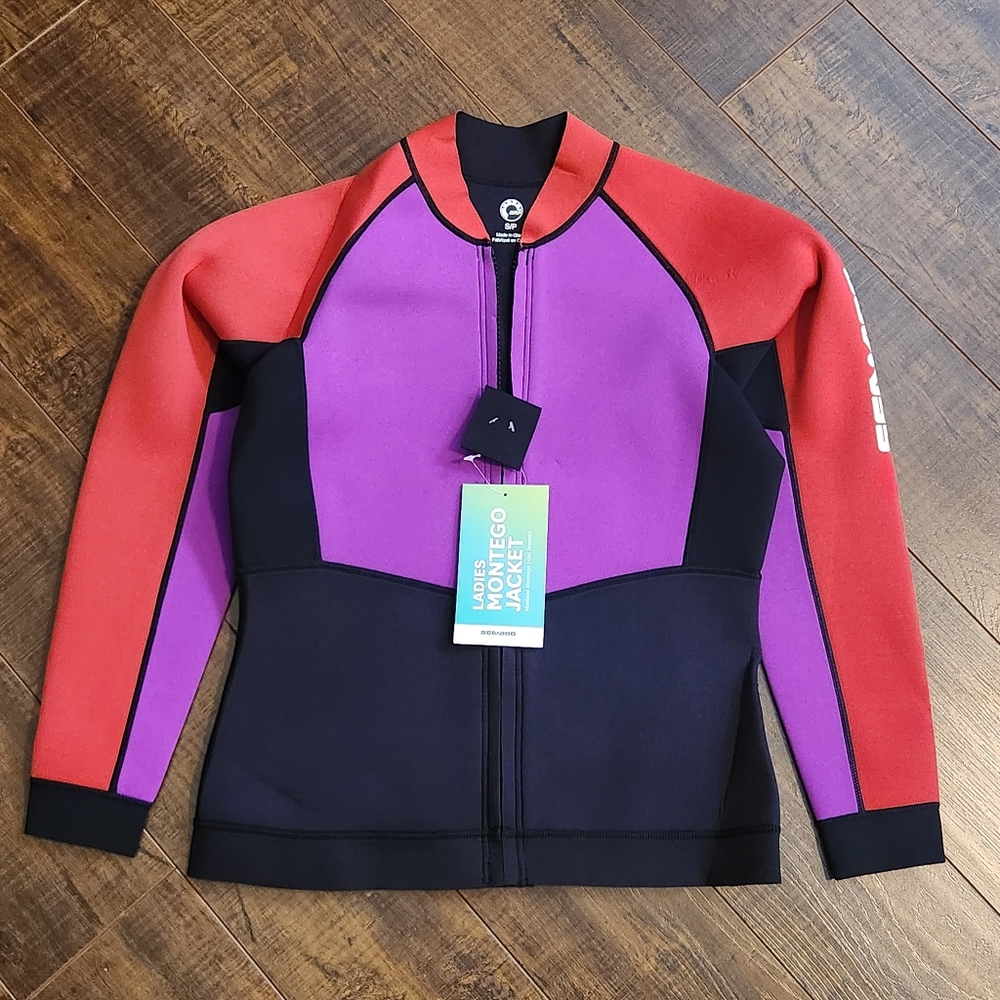 Sea-Doo Women's Neoprene/Nylon Montego Jacket Small NEW